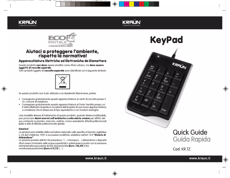 Page 1 de la notice Manuel utilisateur Kraun KR.TZ