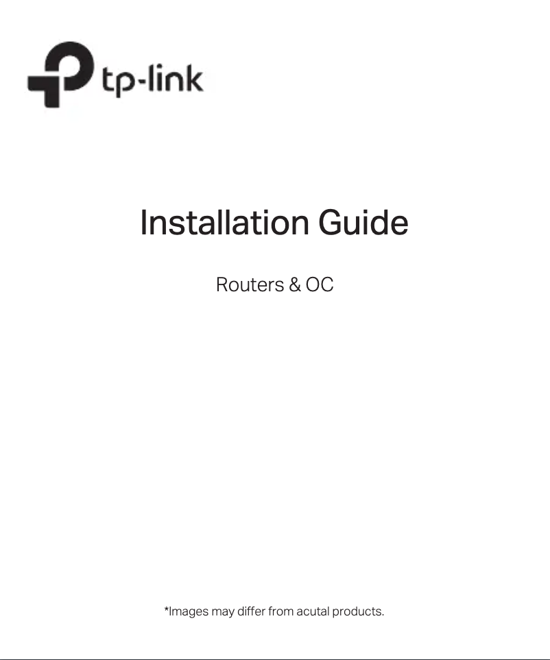 Page 1 de la notice Guide d'installation TP-Link SafeStream TL-ER6020