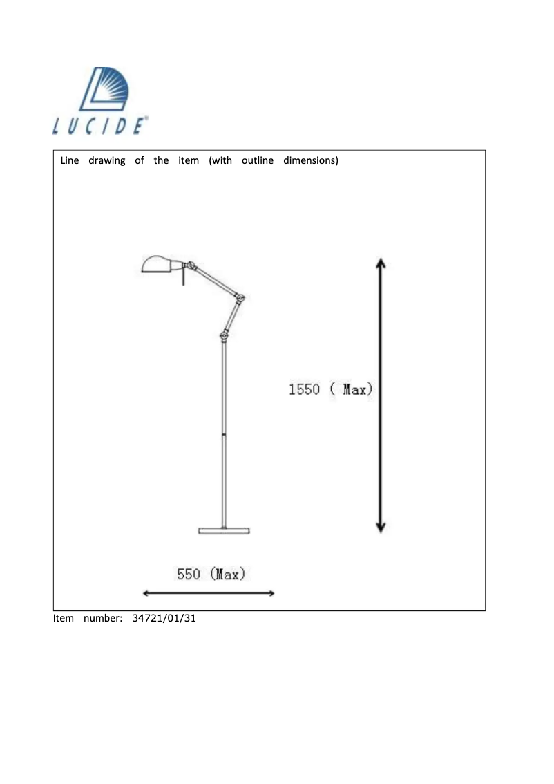 Page 1 de la notice Manuel utilisateur Lucide Campo