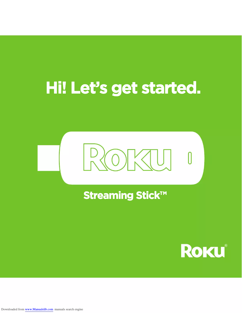 Page n°1 - Manuel utilisateur Roku Streaming Stick