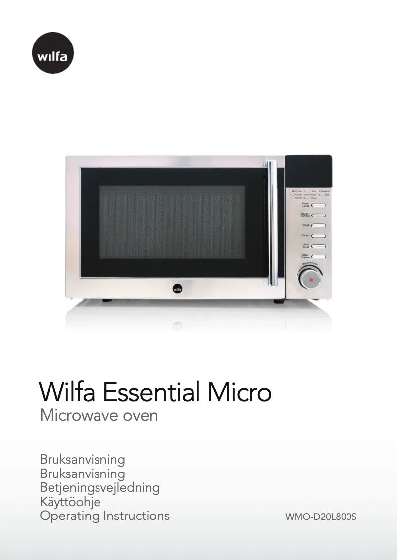 Page n°1 - Manuel utilisateur Wilfa Essential Micro WMO-D20L800S