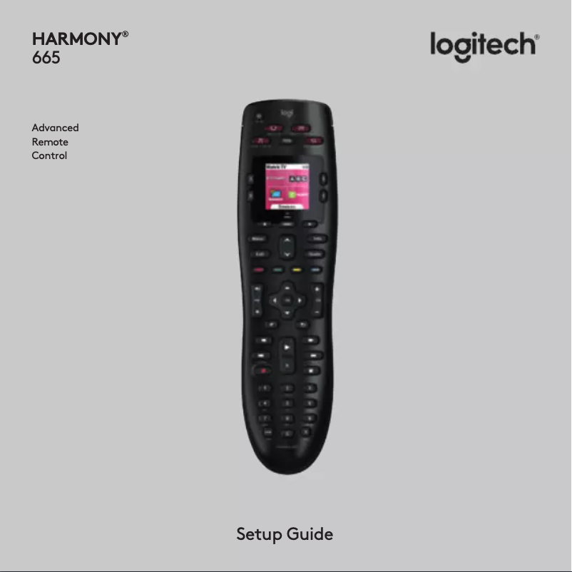Image de la première page du manuel de l'appareil Harmony 665