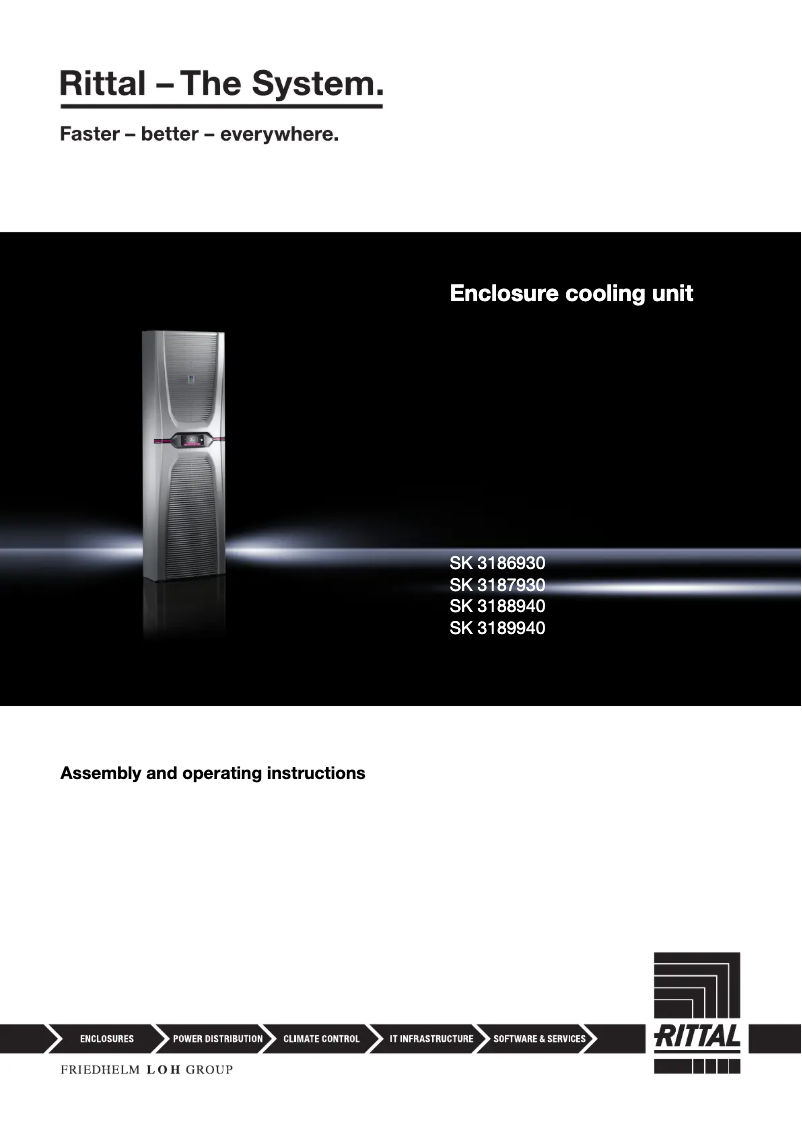 Page 1 de la notice Manuel utilisateur Rittal SK 3189940