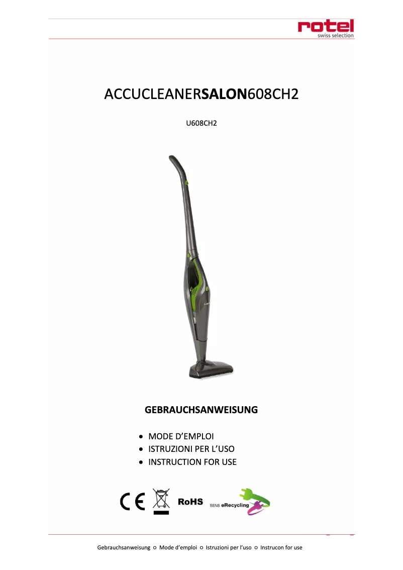 Image de la première page du manuel de l'appareil Salon