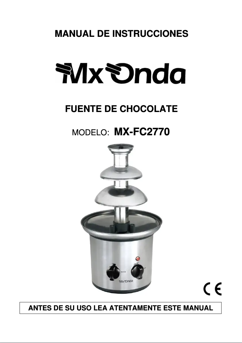 Image de la première page du manuel de l'appareil MX-FC2770