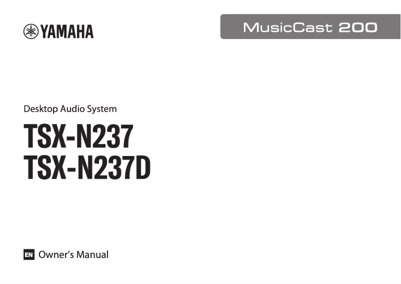 Page n°1 - Manuel utilisateur Yamaha TSX-B237