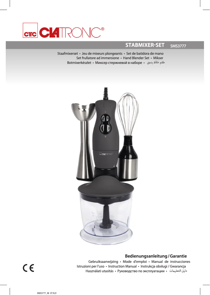 Page 1 de la notice Manuel utilisateur Clatronic SMS 3777