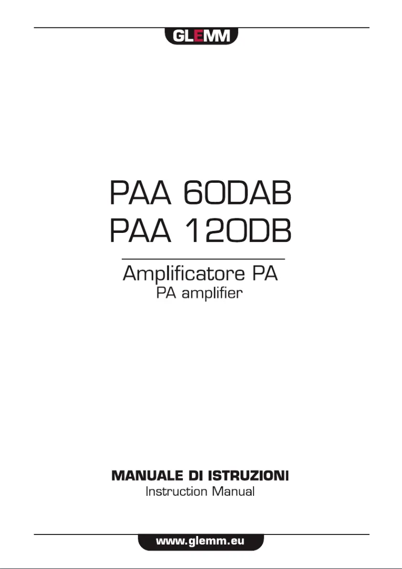 Página 1 del manual Manual de usuario Glemm PAA 60DAB