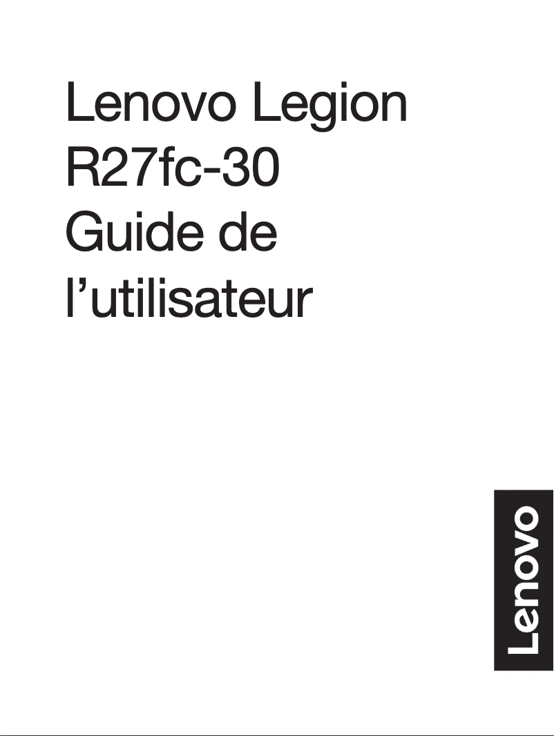Page n°1 - Manuel utilisateur Lenovo Legion R27fc-30