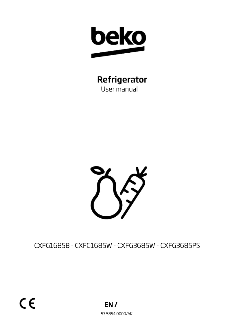 Image de la première page du manuel de l'appareil CXFG3685W