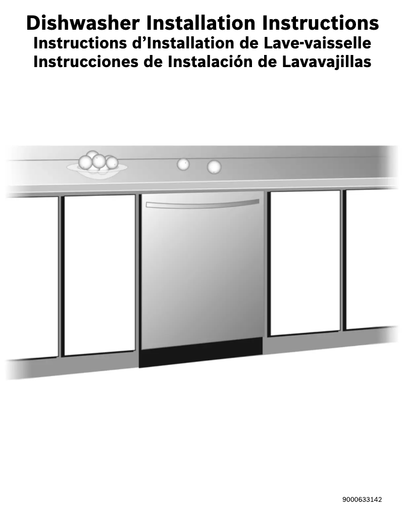 Page n°1 - Guide d'installation Bosch SHX3AR56UC