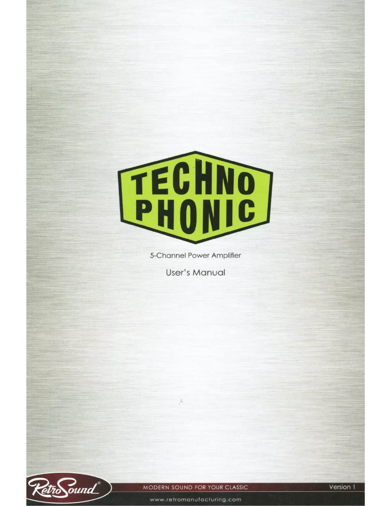Page n°1 - Manuel utilisateur RetroSound Technophonic