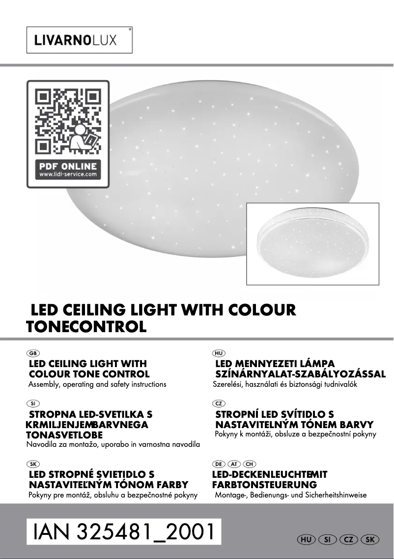 Page n°1 - Manuel utilisateur Livarno Lux IAN 325481