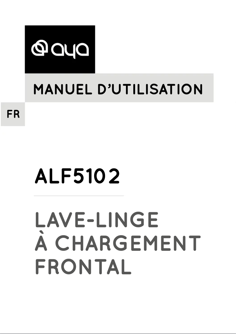 Page n°1 - Manuel utilisateur AYA ALF5102