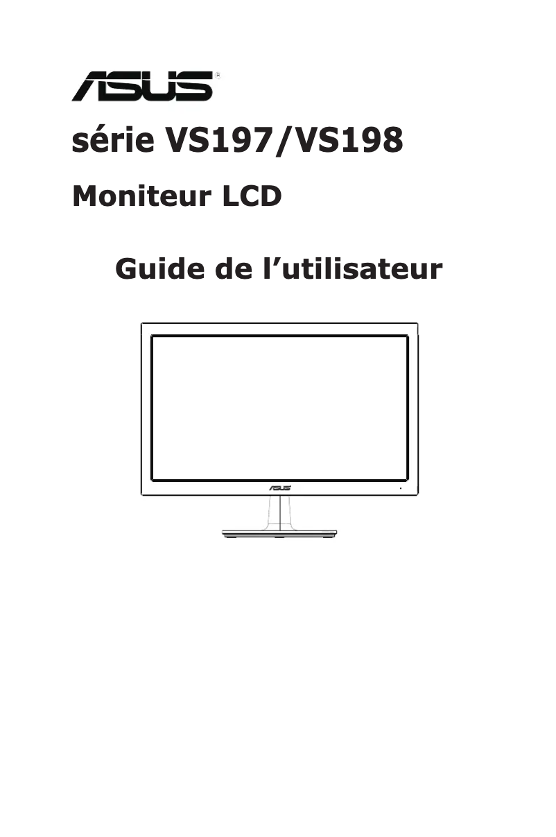 Page 1 de la notice Manuel utilisateur Asus VS197D-P
