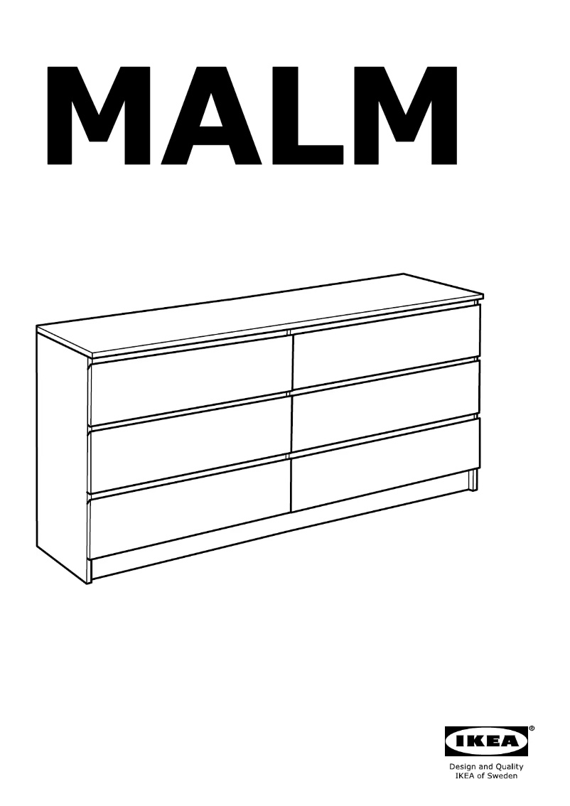 Image de la première page du manuel de l'appareil MALM (6 drawers)