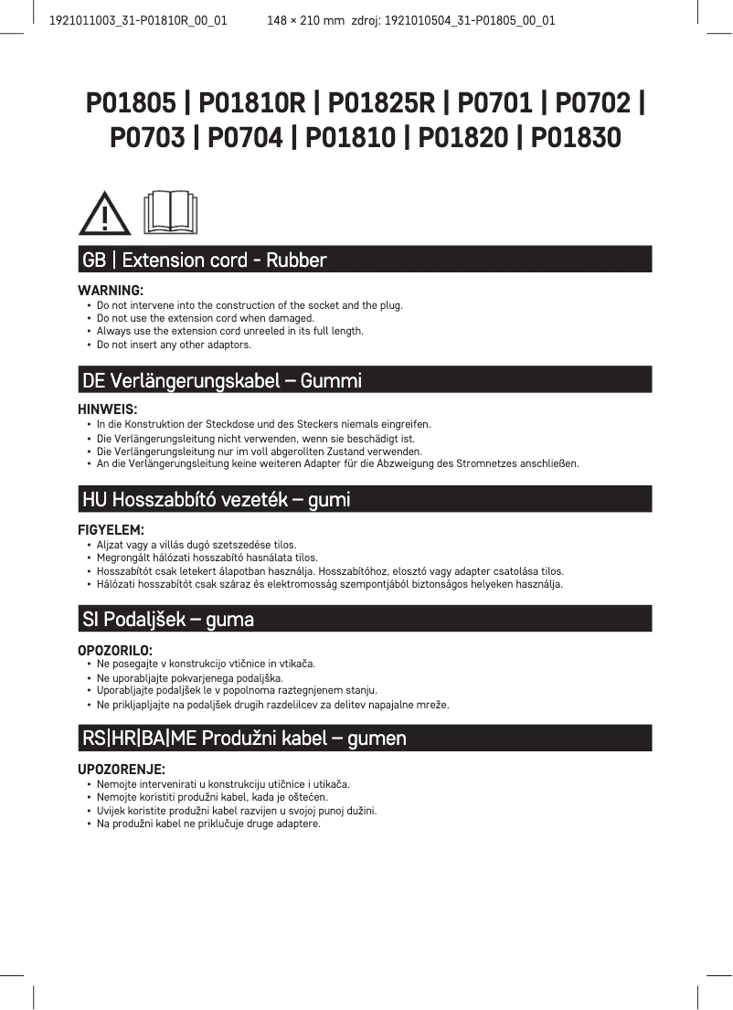 Imagen de la primera página del manual del dispositivo P01810R