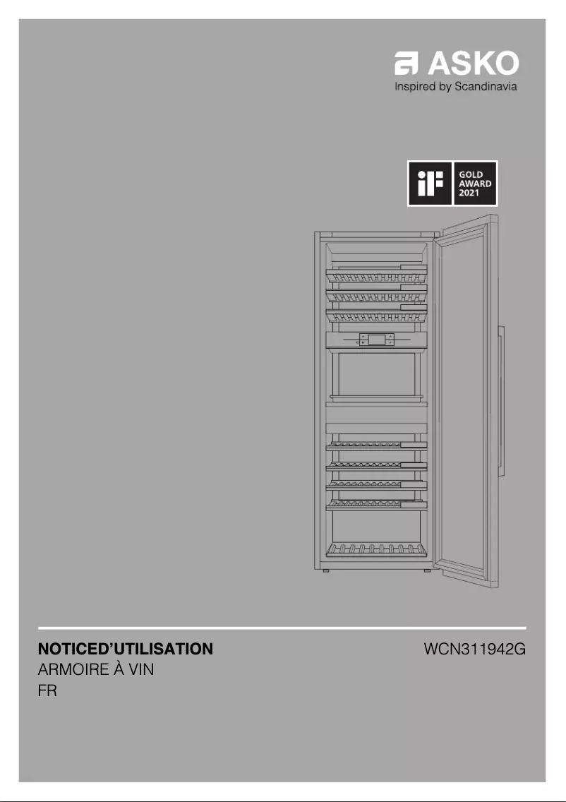 Page 1 de la notice Fiche technique Asko WCN311942G​