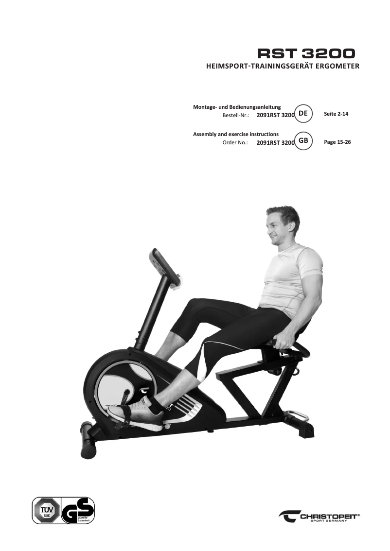 Page n°1 - Manuel utilisateur Christopeit RST 3200