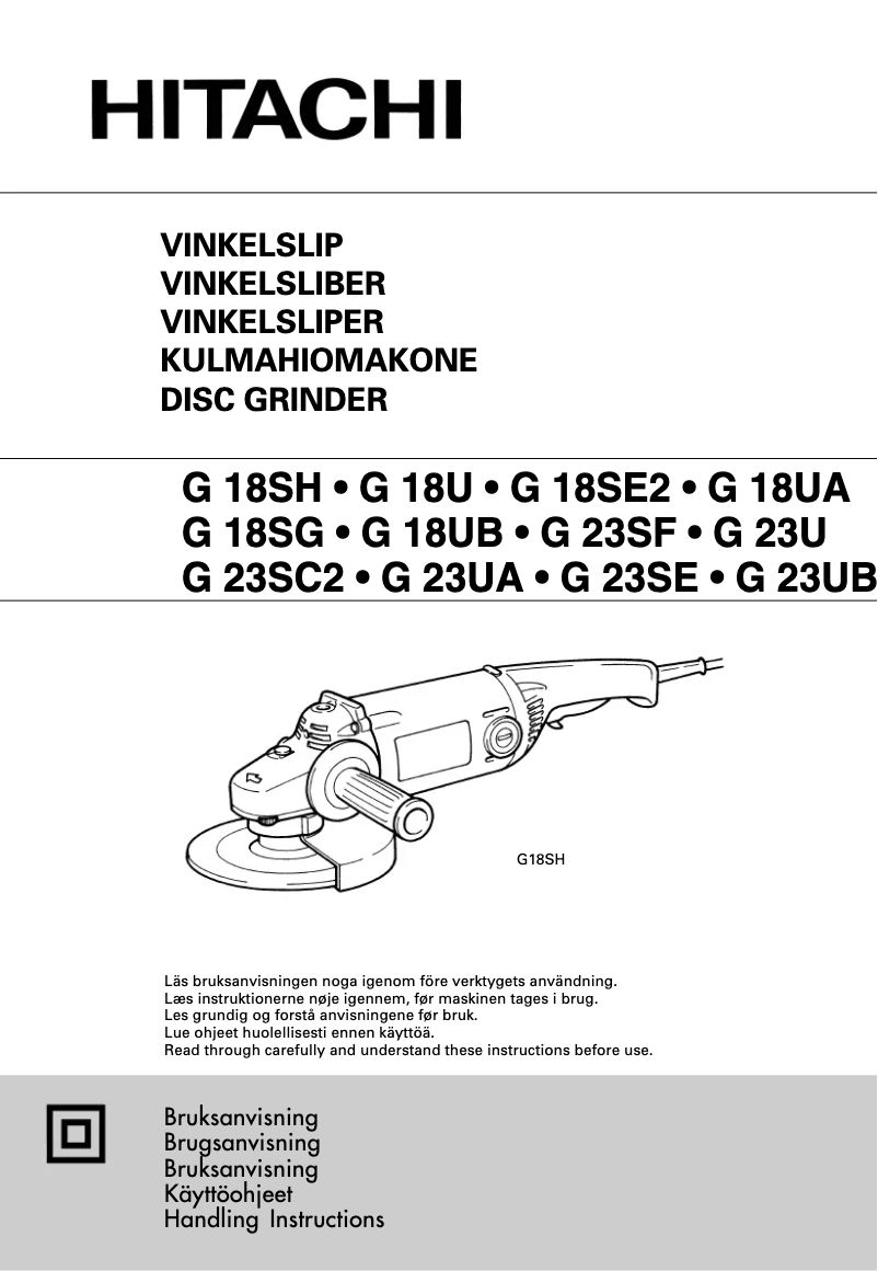 Image de la première page du manuel de l'appareil G 18SH