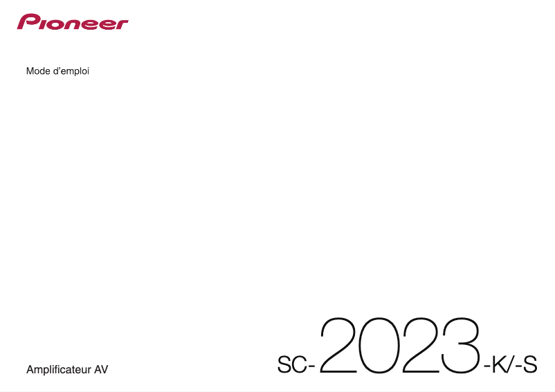 Image de la première page du manuel de l'appareil SC-2023