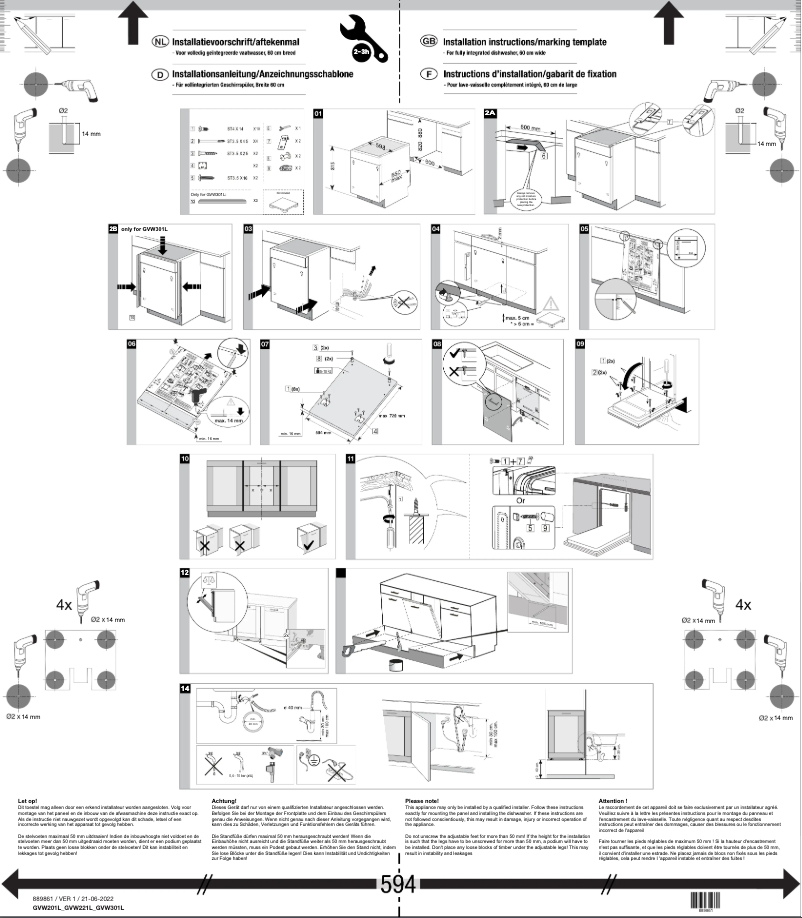 Page n°1 - Guide d'installation Pelgrim GVW221L