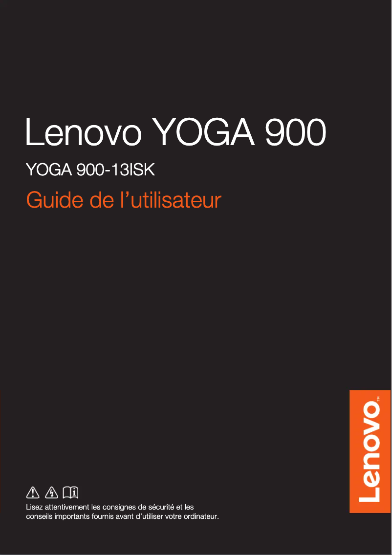Image de la première page du manuel de l'appareil YOGA 900