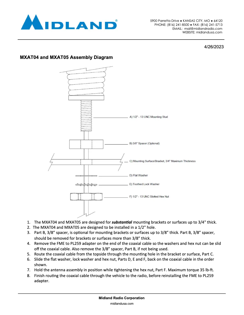 Imagen de la primera página del manual del dispositivo MicroMobile MXAT05VP
