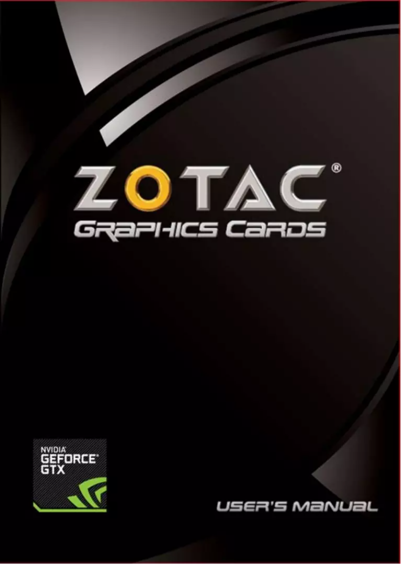Page n°1 - Manuel utilisateur Zotac GeForce GTX 1050 Ti