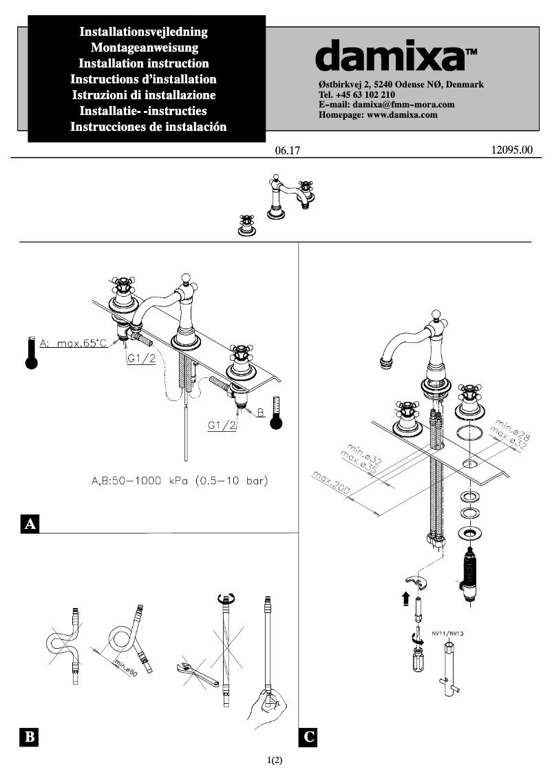 Page n°1 - Manuel utilisateur Damixa 3707800