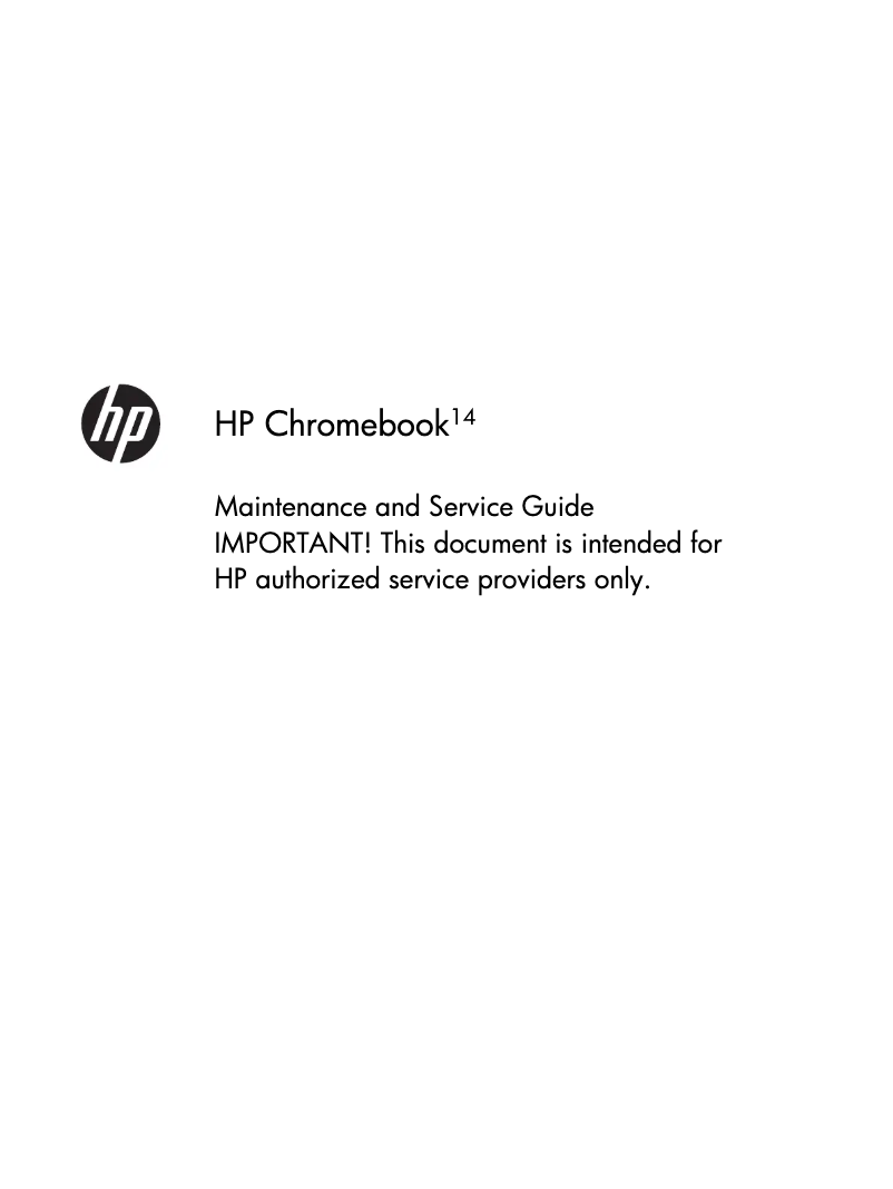Page n°1 - Manuel utilisateur HP Pavilion Chromebook 14