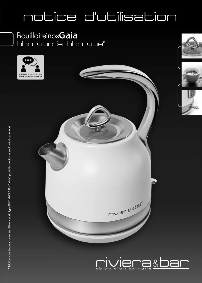 Page n°1 - Manuel utilisateur Riviera & Bar BBO449