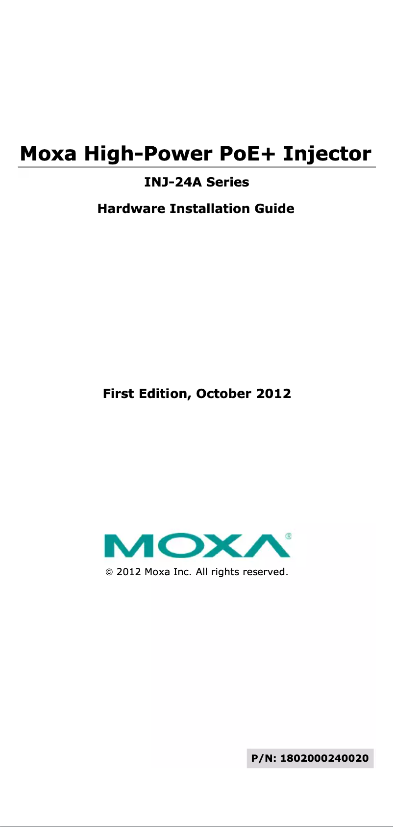 Image de la première page du manuel de l'appareil INJ-24A