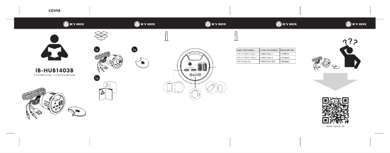 Page n°1 - Manuel utilisateur Icy Box IB-HUB1403B