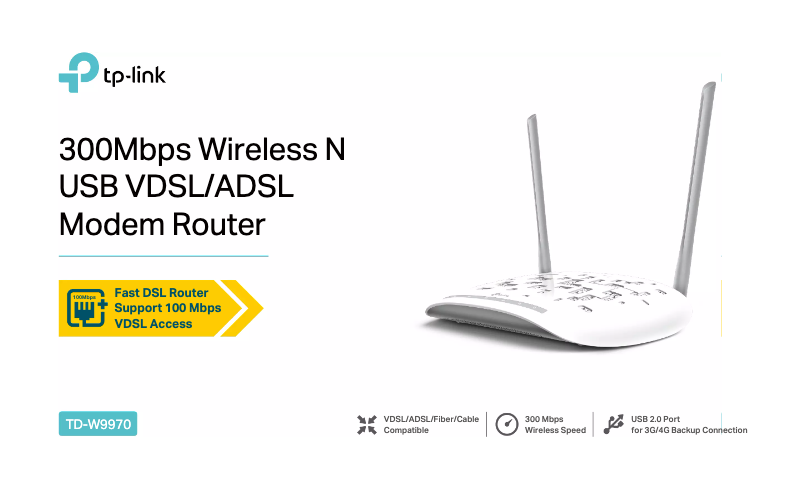 Page 1 de la notice Fiche technique TP-Link TD-W9970