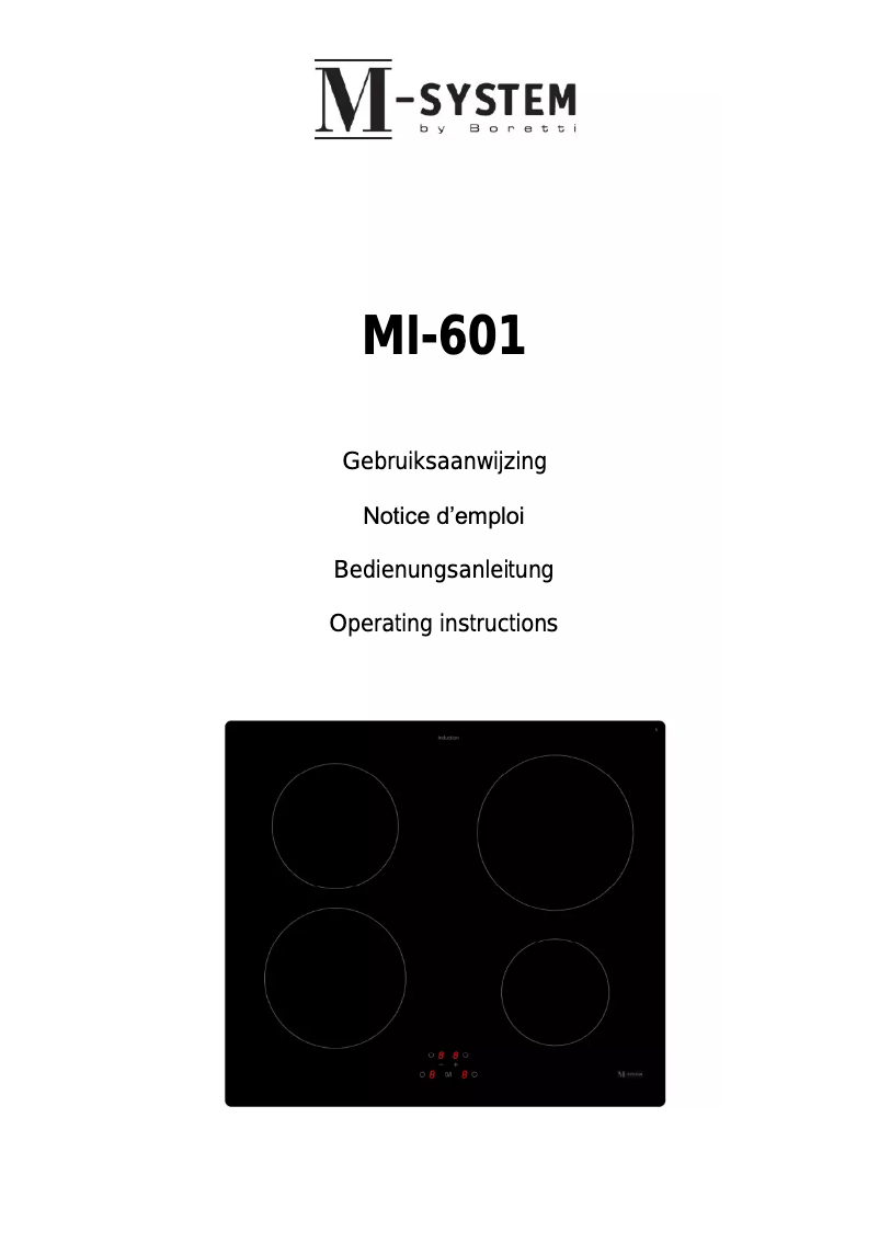 Image de la première page du manuel de l'appareil MI-601