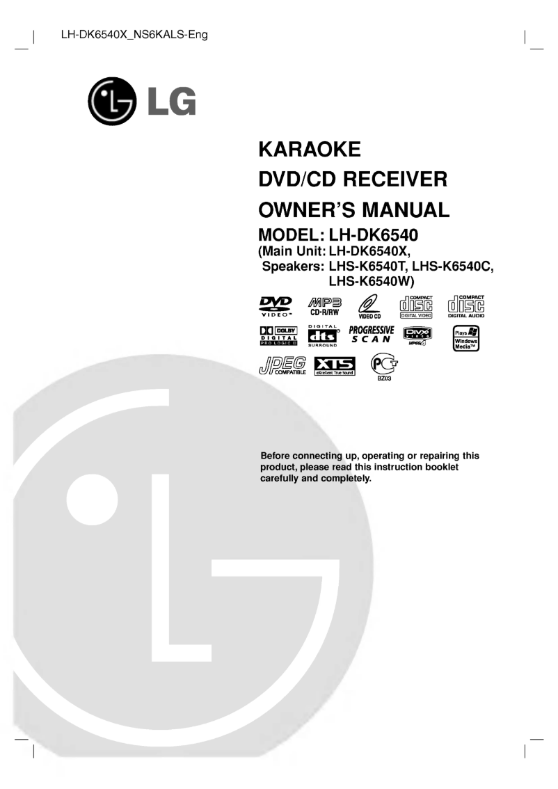 Página 1 del manual Manual de usuario LG LH-DK6540X