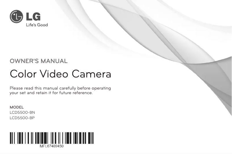 Image de la première page du manuel de l'appareil LCD5500