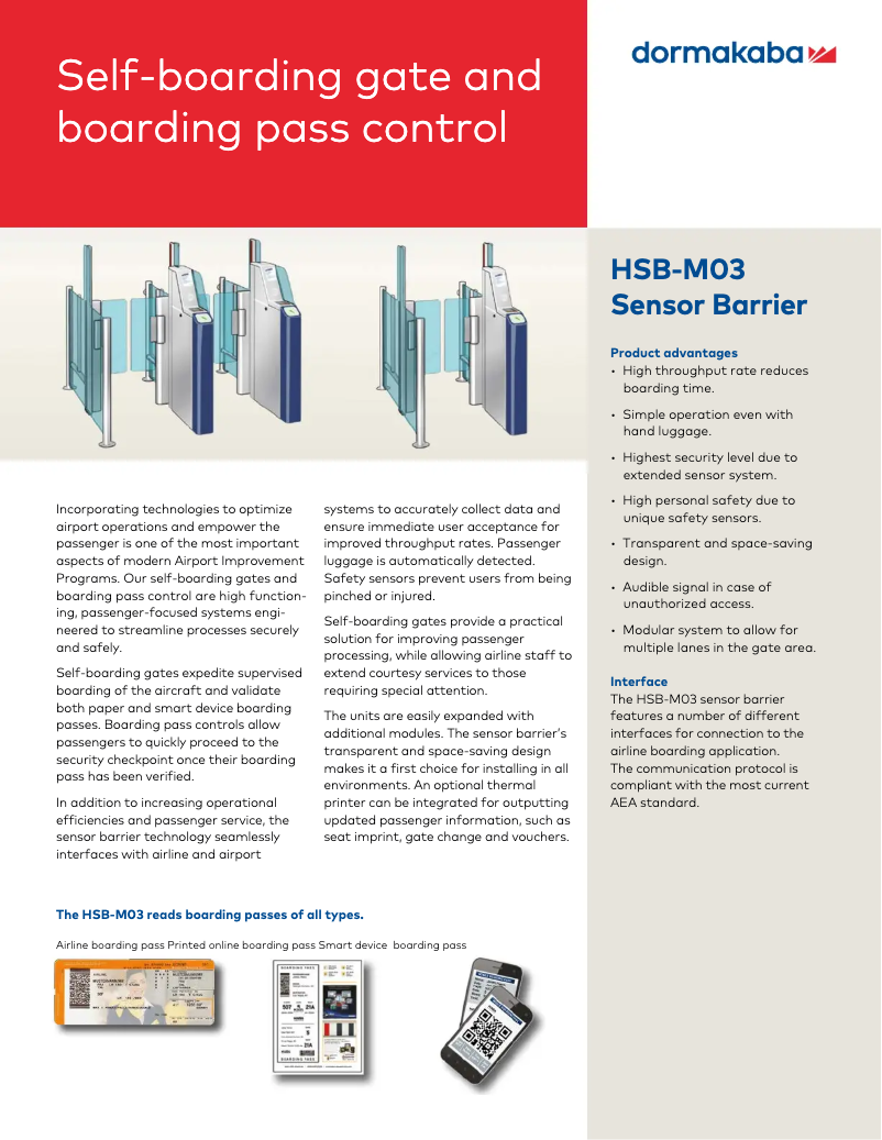 Page n°1 - Manuel utilisateur Dormakaba HSB-M03