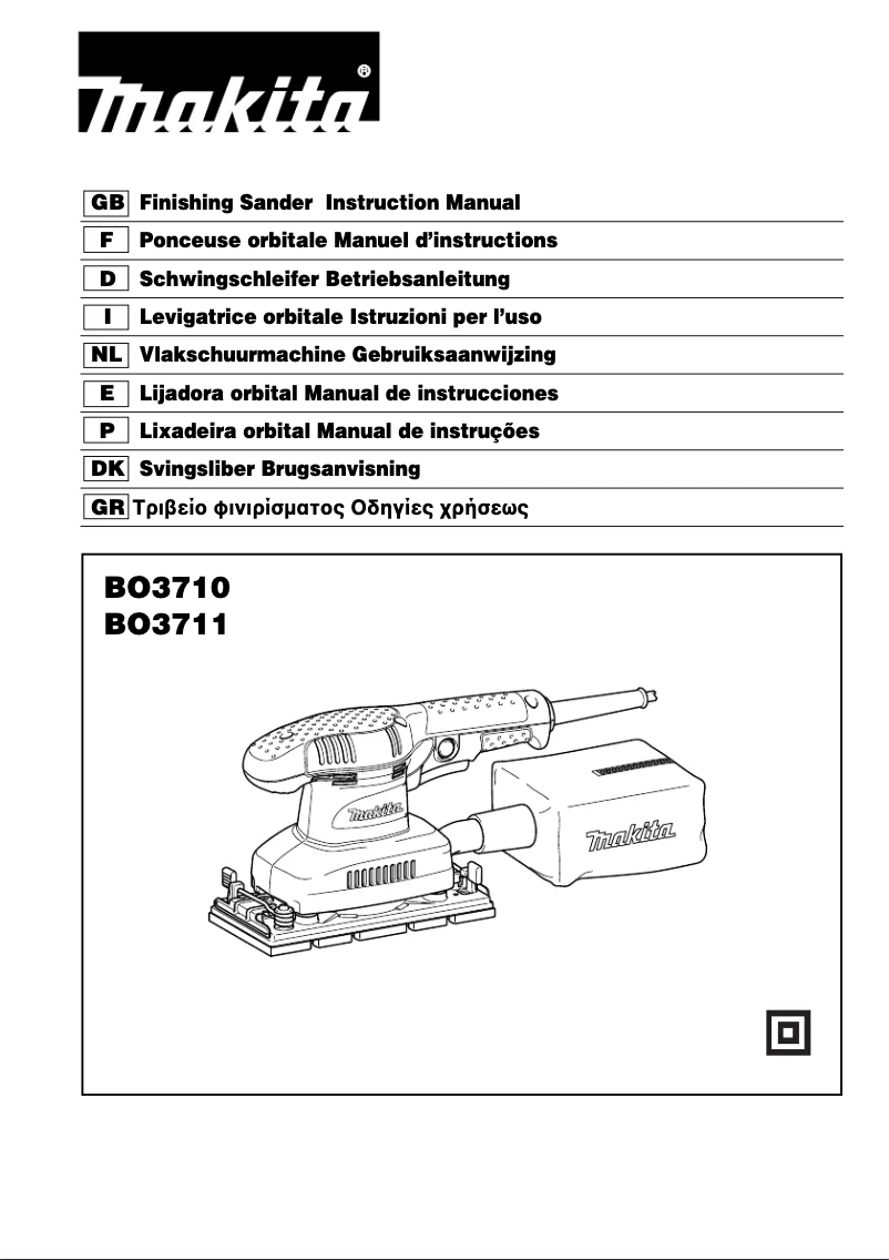 Image de la première page du manuel de l'appareil BO3711