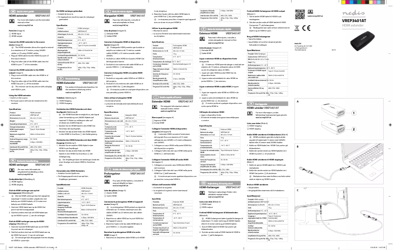 Page n°1 - Manuel utilisateur Nedis VREP3401AT