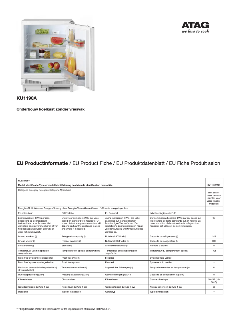 Image de la première page du manuel de l'appareil KU1190A