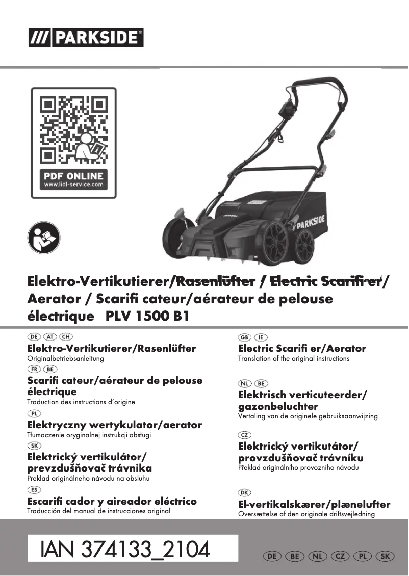 Page n°1 - Manuel utilisateur Parkside PLV 1500 B1