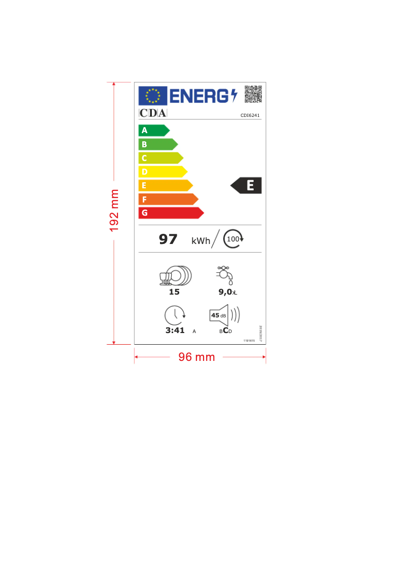 Page n°1 - Label énergétique CDA CDI6241