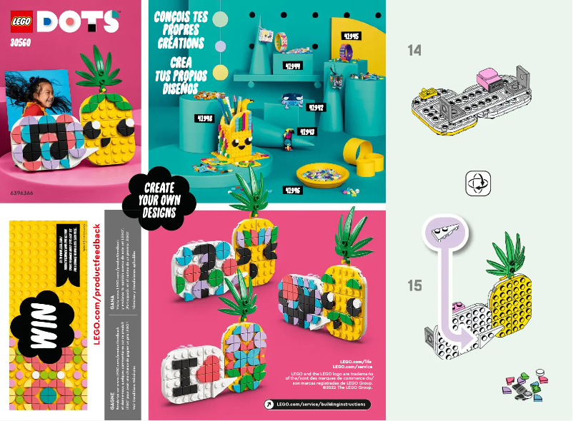Page 1 de la notice Manuel utilisateur Lego Dots 30560