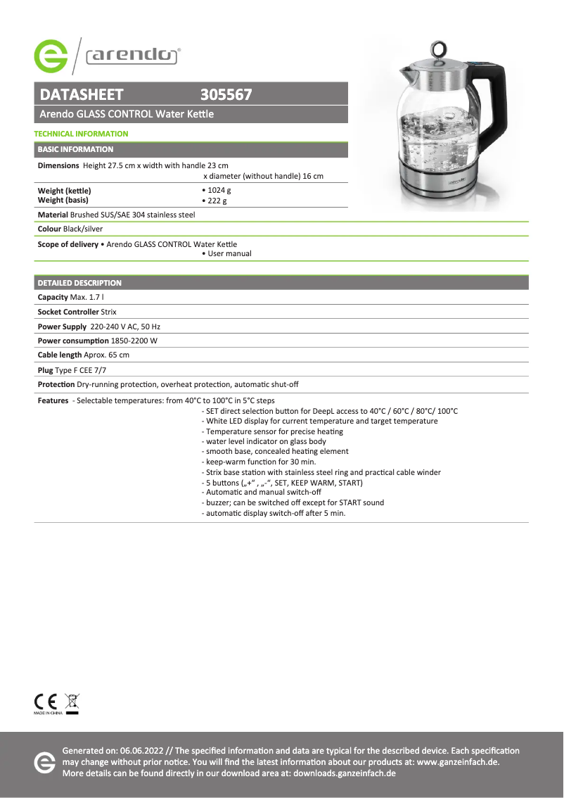 Image de la première page du manuel de l'appareil Class Control 305567