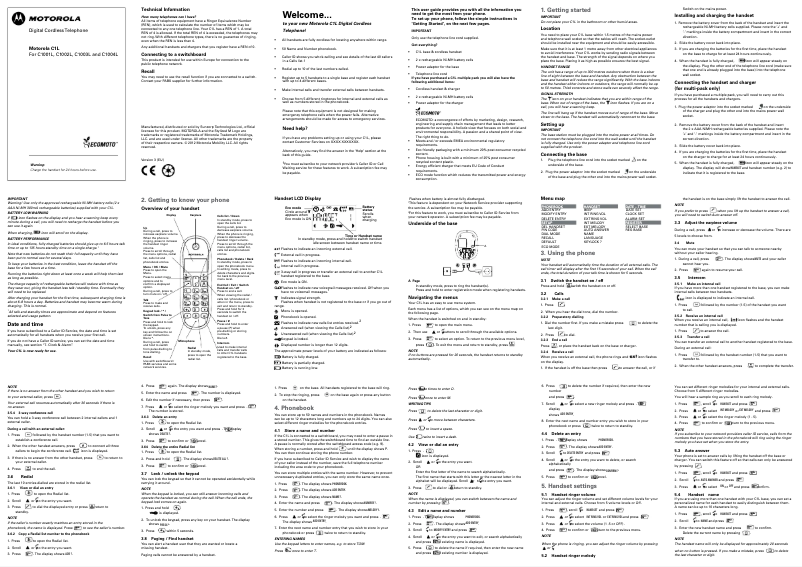 Página 1 del manual Manual de usuario Motorola C1004L