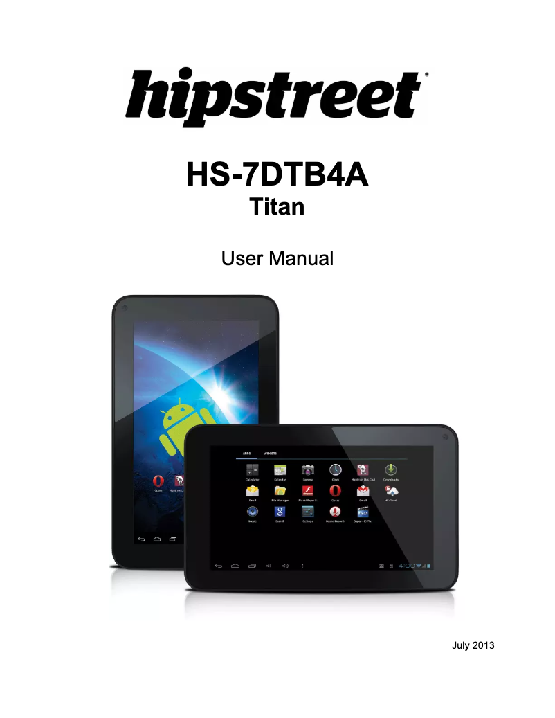 Image de la première page du manuel de l'appareil HS-7DTB4A Titan