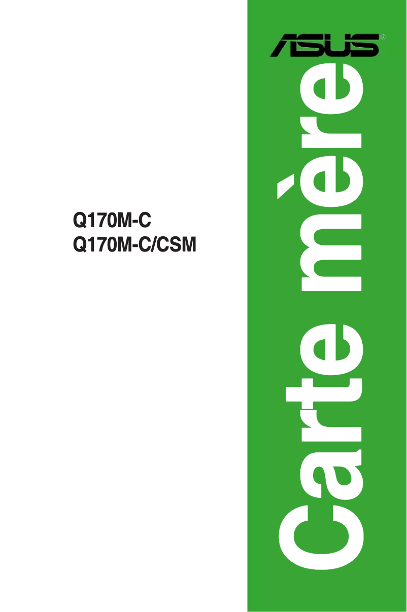 Page 1 de la notice Manuel utilisateur Asus Q170M-C