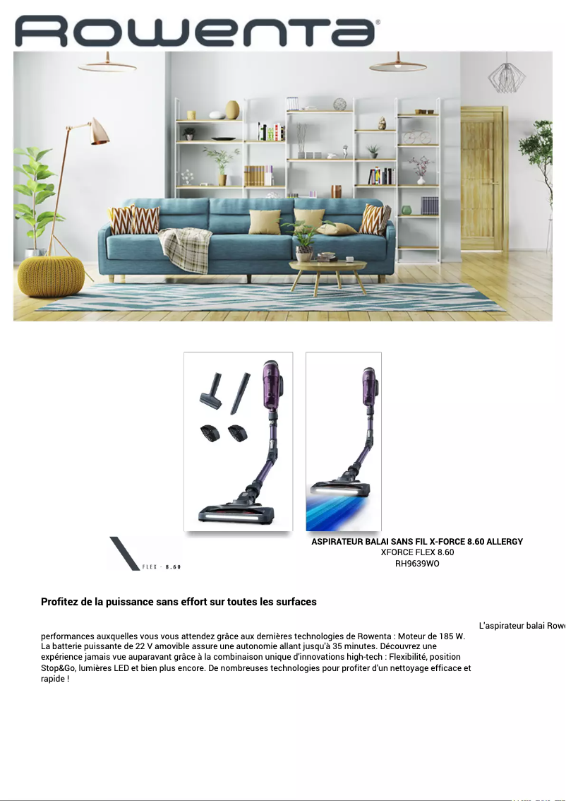 Image de la première page du manuel de l'appareil X-Force Flex 8.60